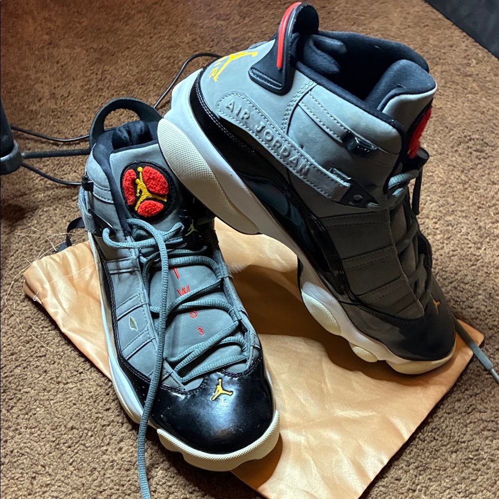 Nike Air Jordan Athletic Shoes - Black and Gray